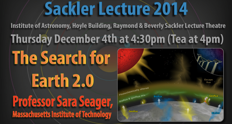 Sackler Lecture 2014: The Search for Earth 2.0 - Professor Sara Seager's image