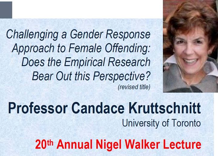 The 20th Annual Nigel Walker Lecture's image