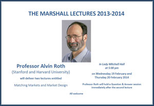 Marshall Lecture 2013-2014 Professor Alvin Roth - Matching Markets and Market Design - Question and Answer Session's image