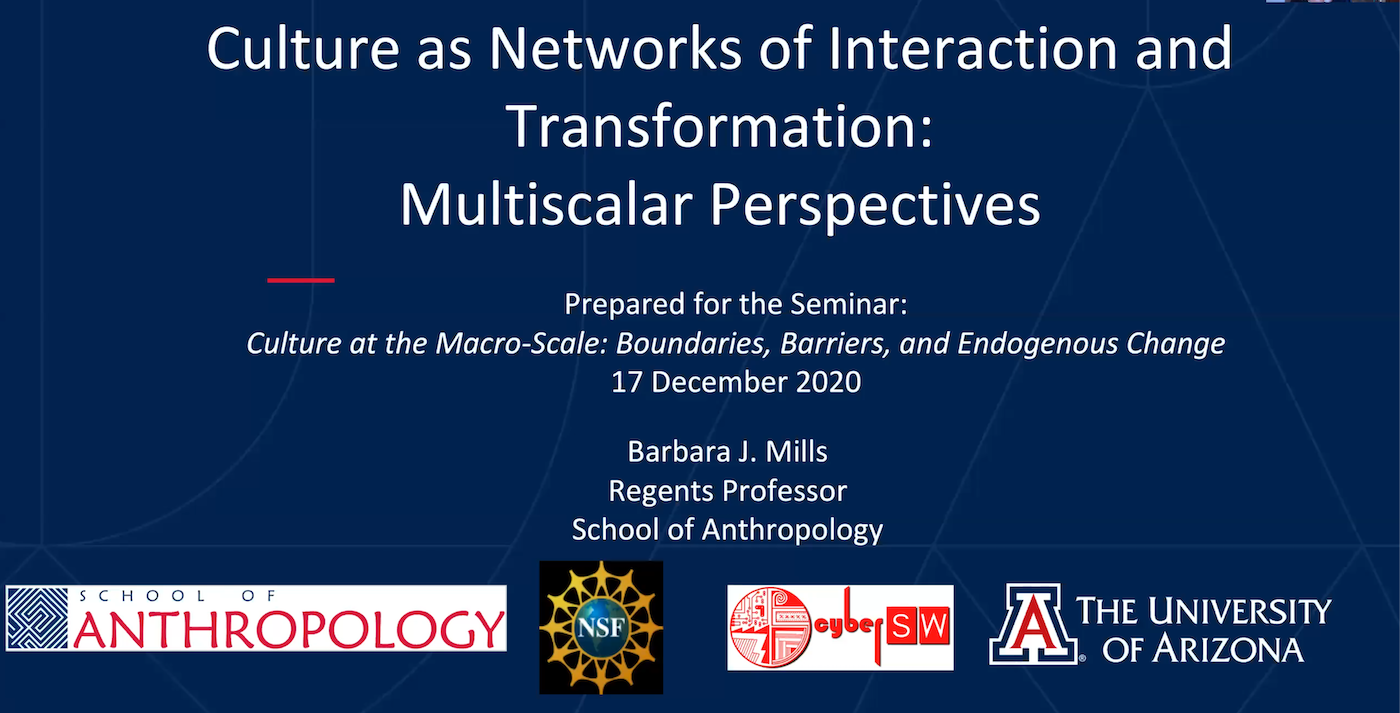 Prof. Barbara J Mills — "Culture as Networks of Interaction and Transformation: Multiscalar Perspectives"'s image